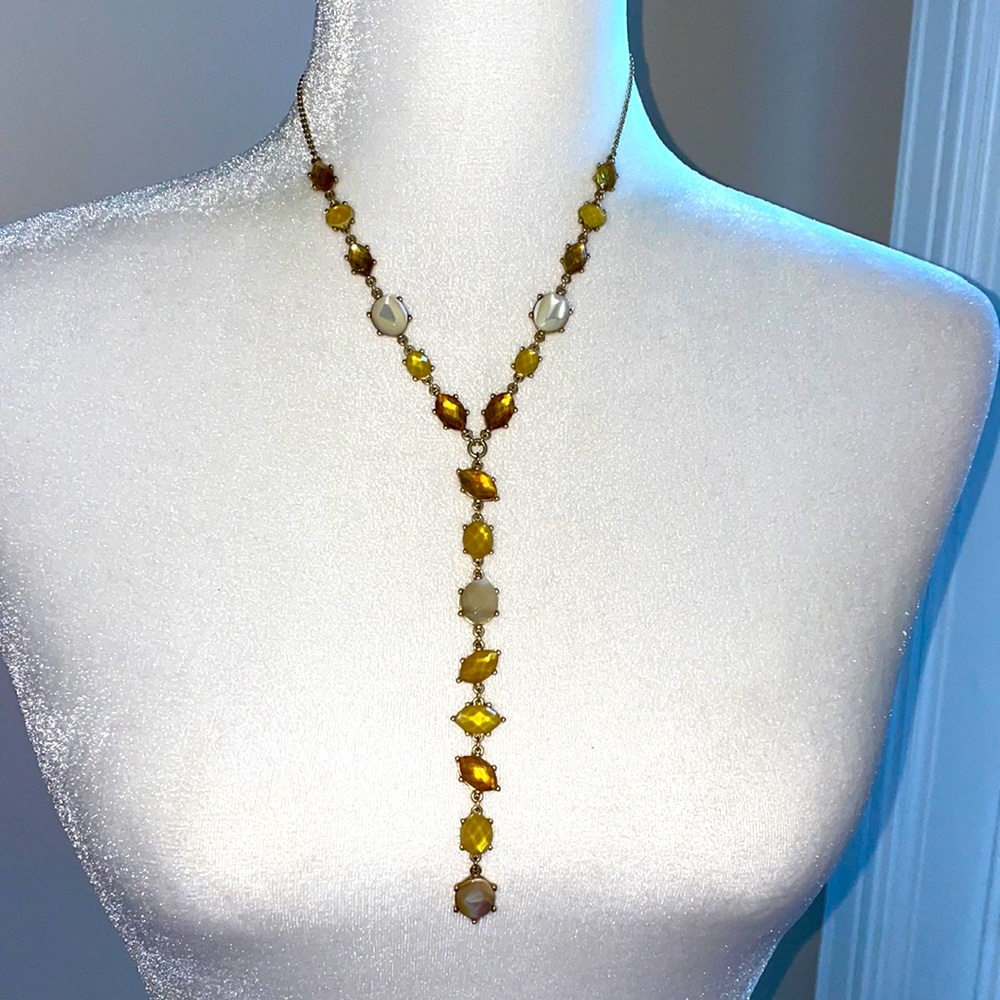 Lucky Brand Y Necklace, Gold Tone